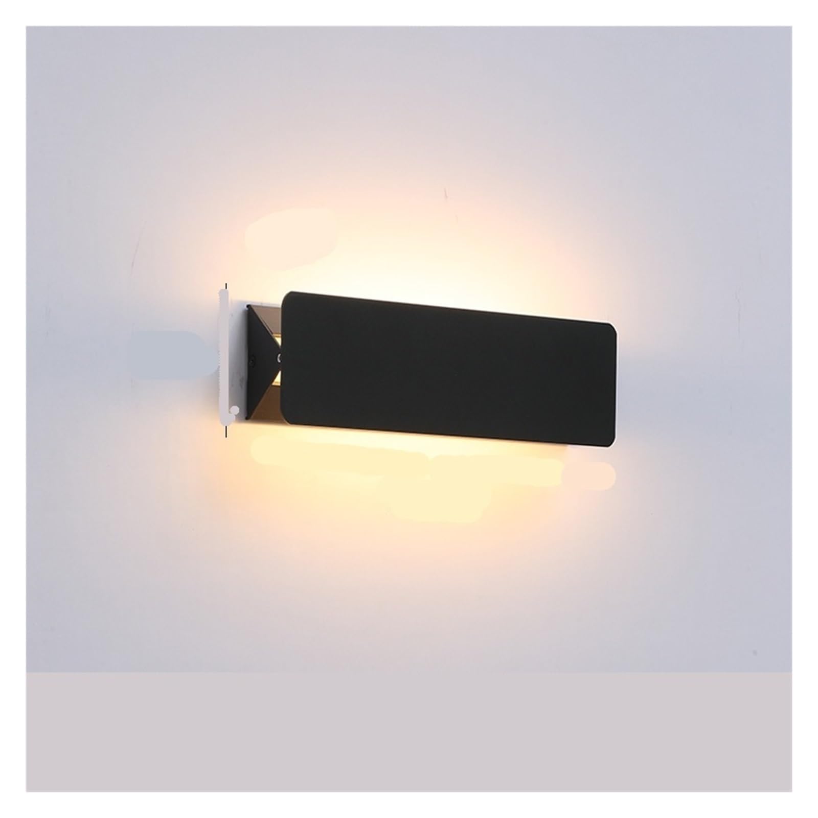Lampe de chevet applique LED noire de taille moyenne pour couloir d'hôtel
