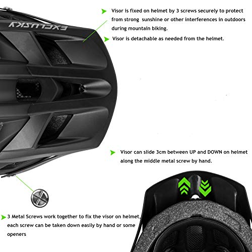 Exclusky EXCLU0121MC1 Bike Helmet Mountain Bike Helmet For Adults Lightweight Mtb Cycling Helmet For Men Women Adjustable Bicycle Helmet With Visor thumb #4