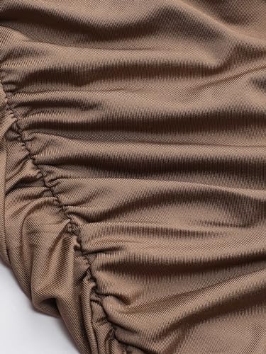 CIDER High Waist Ruched Midi Skirt3