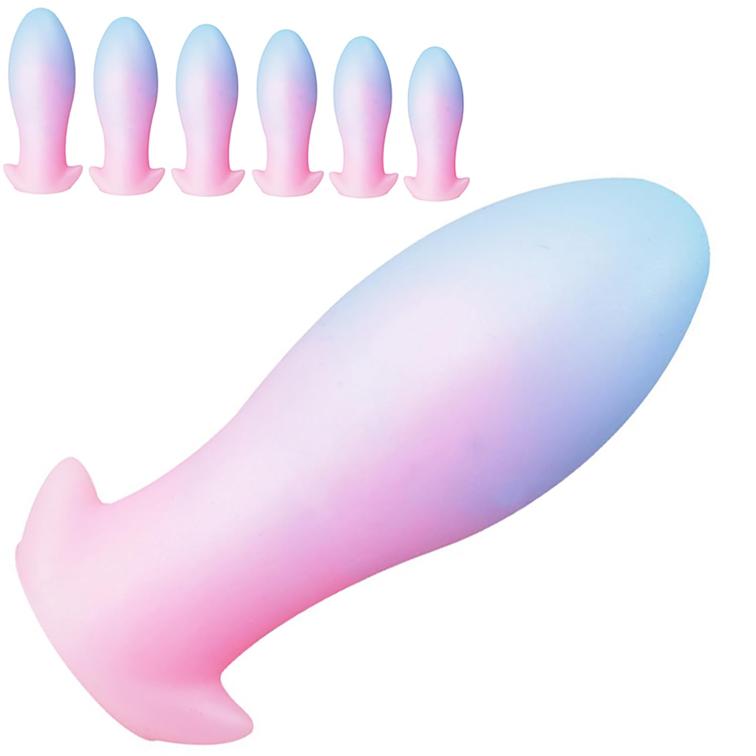 Dildo Anale in Silicone Liquido A Forma Di Uovo Sovradimensionato Plug Anale in Silicone Morbido Dildo Vaginale in Silicone Liscio Masturbatore Giocattoli Sessuali,Coloured/xxxl