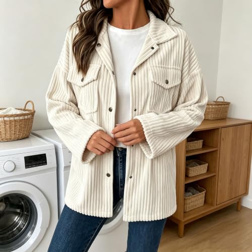ANANASURF Womens Oversized Coat Button Down Collar Barn Jackets - image 3