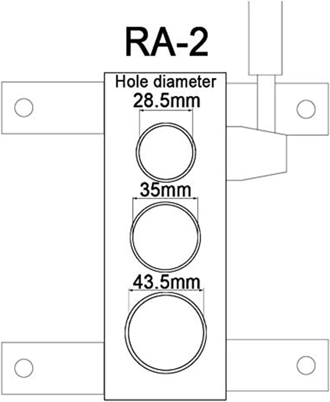 KAKA INDUSTRIAL Pipe and Tube Notcher Manual for 3/4 in, 1 in, 1-1/4 in Inside Diameter, 90 Degree High Precision Light Weight RA-2