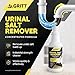 GRITT COMMERCIAL Urinal Salt Remover Concentrate | Eliminates Urine Odor | Dissolves and Removes Uric Acid Salt Deposits and Buildup | Odor Control | Calcium and Scale Remover, 32 oz
