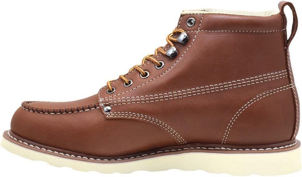 Golden Fox Men's Boots 6" Moc Toe Wedge Leather Boot - Image 3