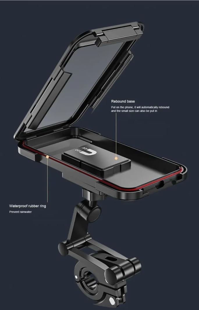 Supporto Smartphone Impermeabile Moto Bici Universale GPS Bicicletta 360° Girevole Regolabile