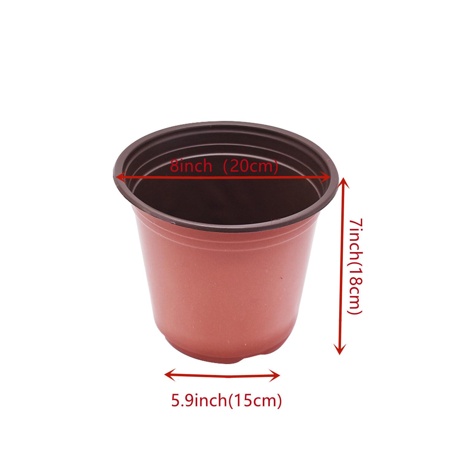 Lot de 100 pots en plastique de 20,3 cm pour plantes grasses, semis, boutures et transplantation avec trous de drainage