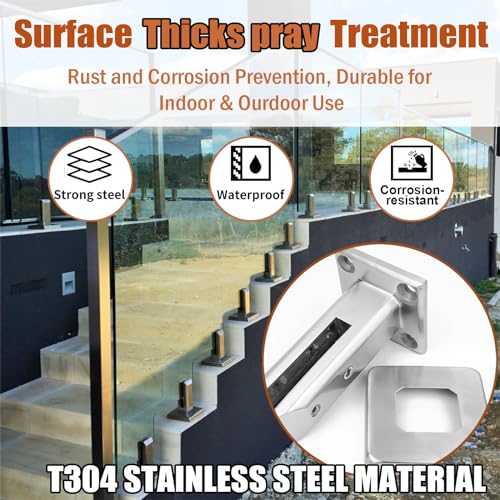 Abrazaderas de acero inoxidable para barandillas y balcones modernos 5