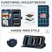 TUCCH 2-in-1 Detachable Wallet Case for iPhone 17 Pro (6.3-inch) 2025, RFID Blocking | 4 Card Holders | Wireless Charging | Wrist Strap | Kickstand | Magnetic | PU Leather Protective Cover | Dark Blue