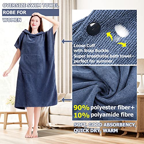 Sunfry Accappatoio da Uomo Poncho con Cappuccio in...