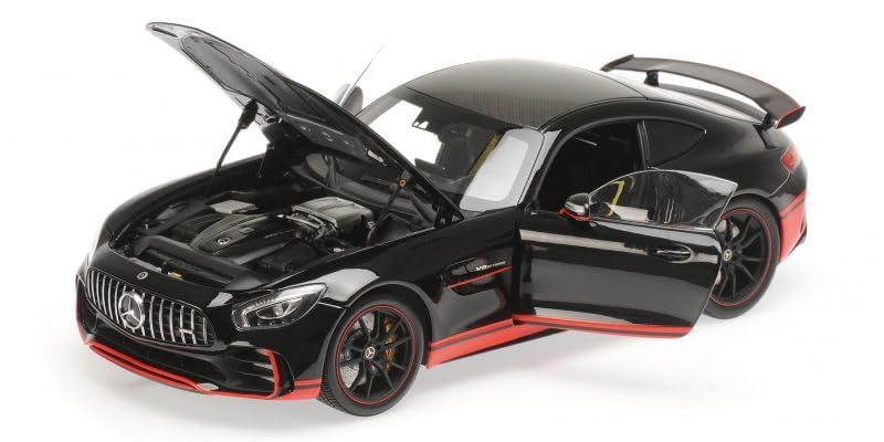 Image of Invite Enterprise Exclusive Alloy Metal Pull Back Die-Cast Car 1:32 Merecdes Amg Gtr Diecast Metal Pullback Toy Car With Openable Doors, Light Music Boys Gifts Toys For Kids(1:32 Amg Gtr - Black /Red)
