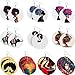 10 Pairs Round African Women Earrings Wooden Painted Earrings Ethnic Style Earring (Classic Style)