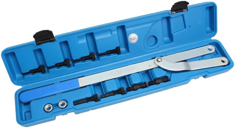 CCLIFE Camshaft Wheel Counter Holder Tool Counterhold Key Camshaft Pulley Holder Set 40-220 mm, Total Length 520 mm