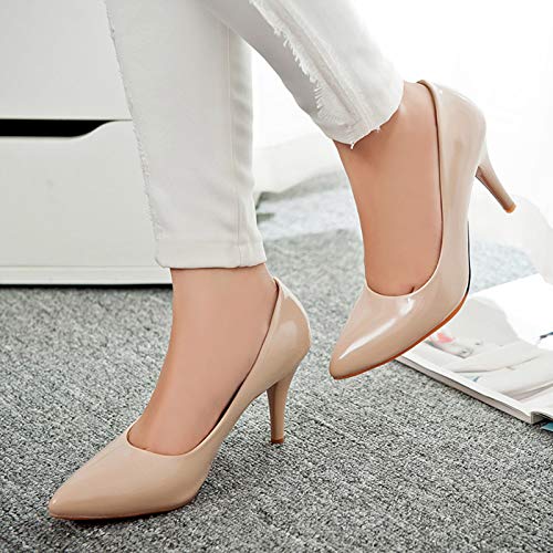 Gicoiz Footwear Womens Basic Stiletto Heel Pumps Formal Dress4