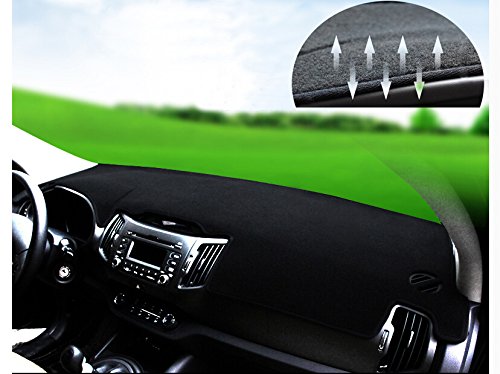 Fly5D® Dashmat Car Carpet Dashboard Sun Cover Pad Dash Mat For 2009-2015 Suzuki Sx4 (No Audio) (2009-2015 Suzuki Sx4 (No Audio), Black) #TOP1