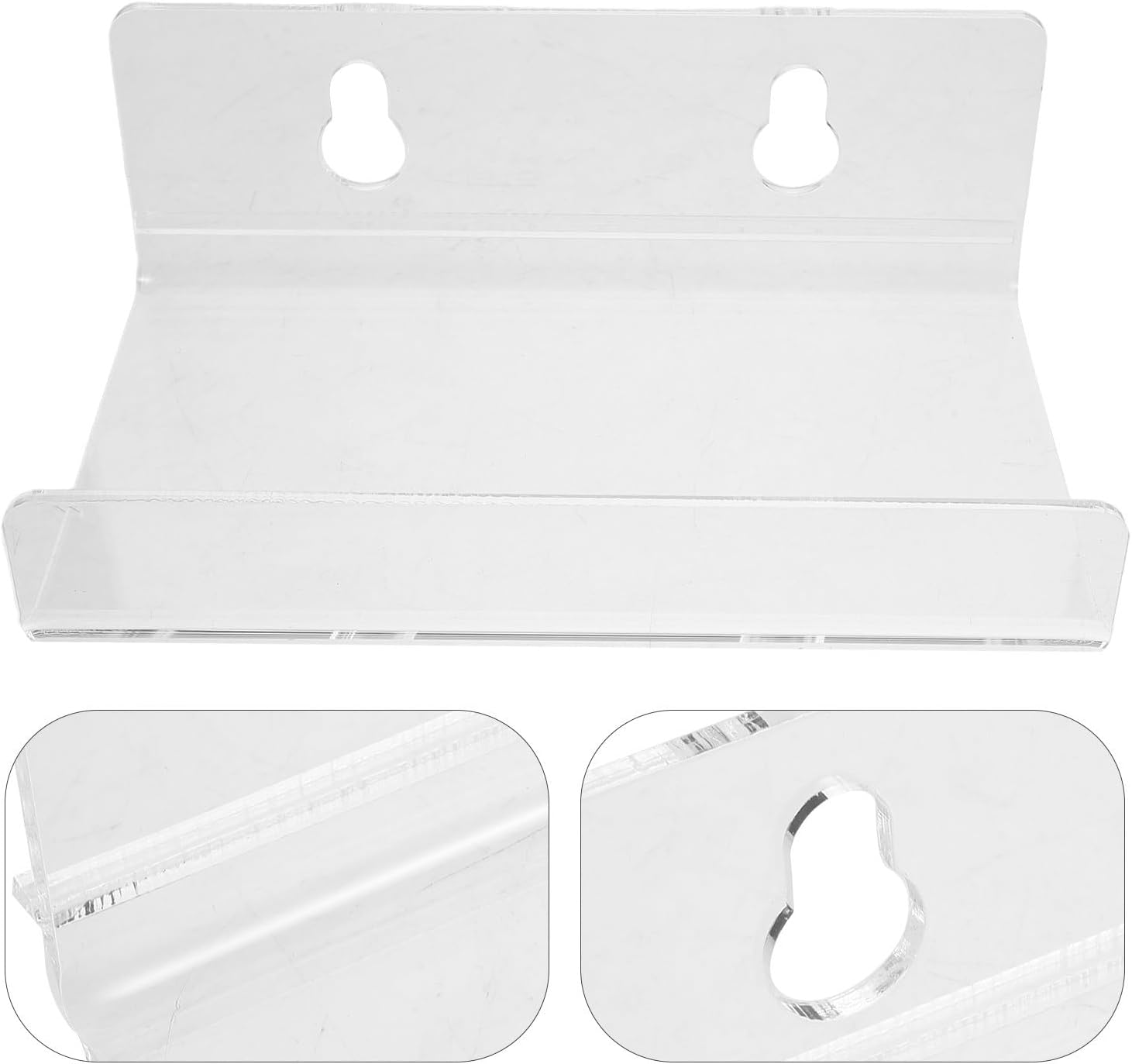DOITOOL Plant Wall-Mounted Window Shelves with 2pcs Floating in Suction Acrylic Cup Design, Minimalist Holders for Space-Saving Succulents Planters Kitchens and Apartments