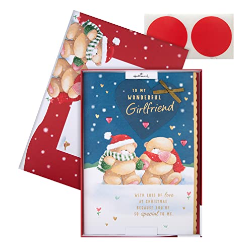 Hallmark Boxed Christmas Card for Girlfriend, Cute Forever Friends Winter Love Design, Boxed Winter Love Bear Girlfriend