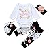 Ropa Bebe Niña Otoño Invierno Fossen Recién Nacido Niña Peleles Monos de Manga Larga + Floral Pantalones + Sombrero + Venda de Pelo,0-18 Meses Bebé Ropa (0-3 Meses, Negro)