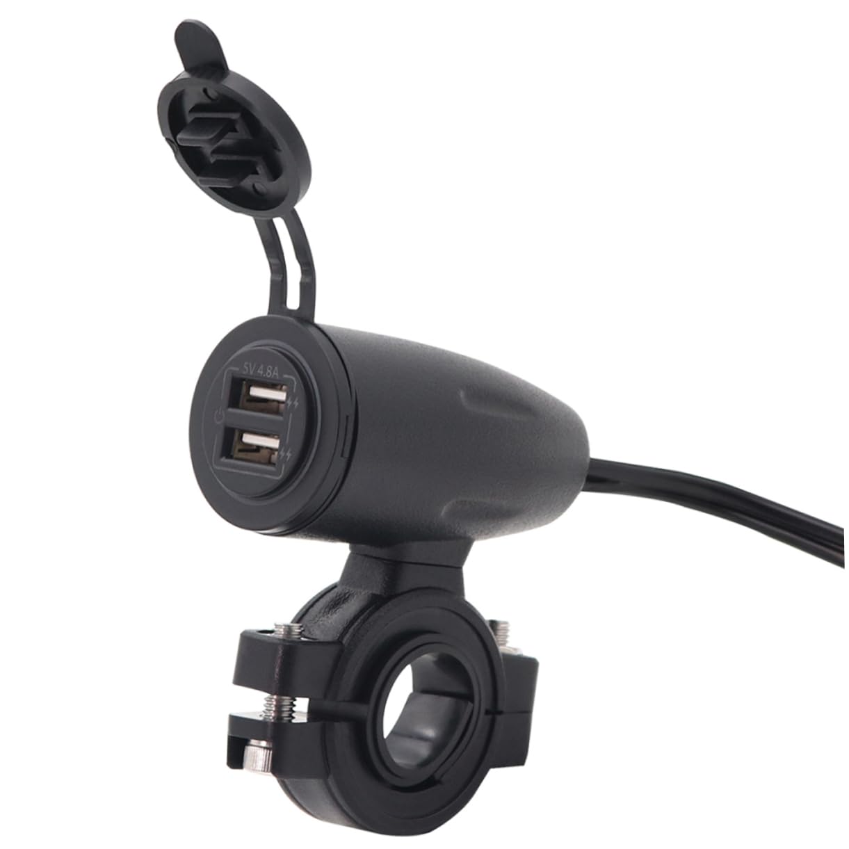 Gatuida 4.8a Cargador USB para Moto Doble Puerto USB Cargador Rápido para Teléfonos Inteligentes Compatible Motocicletas y Vehículos de Recreo Incluye Tapa de Protección