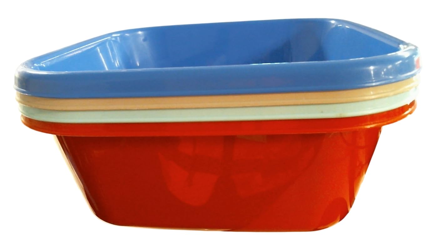 PARENCE.- Square Basin 6L – Bandeja de Lavado de plástico compacta de Alto Rendimiento 30 cm | Lavabo Multiusos para vajilla, hogar, lavandería o jardín | Hecho en Europa