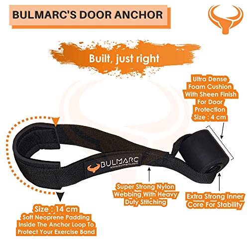 Image of BULMARC Resistance Tube /Bands for Exercises Set with Foam Handle, Featuring eBOOK with 45+ Exercises for Full Body Workout /Toning Tube for Exercise Door Anchor Optional