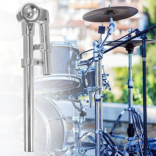 Support de tom argenté en métal durable pour suspension stable de batterie vickasky