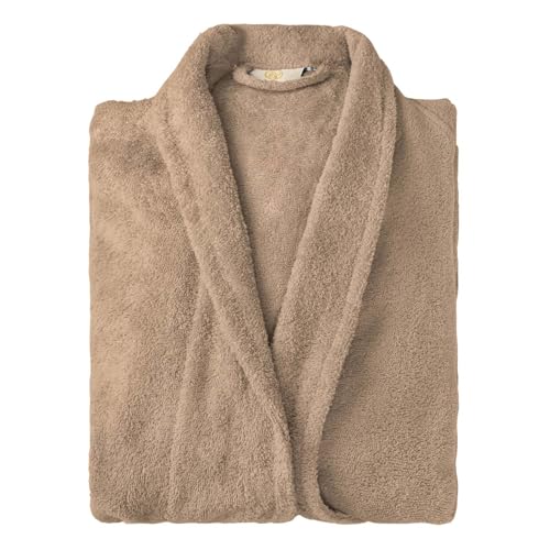 HOMECITY Terry Bathrobes Combed Cotton Terry Cloth Bath Robe for Women Men Luxurious Absorbent4