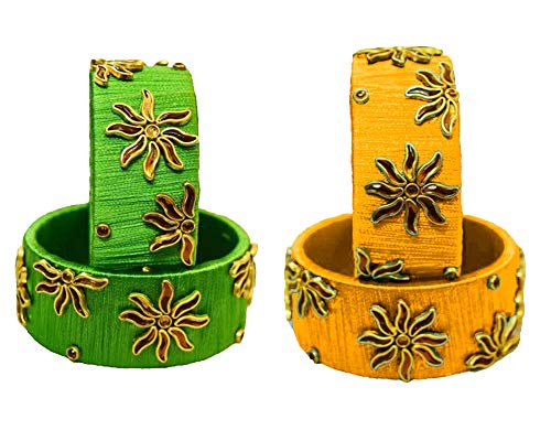 Silk Designed Bangles Set of 4 (Size-2/4)