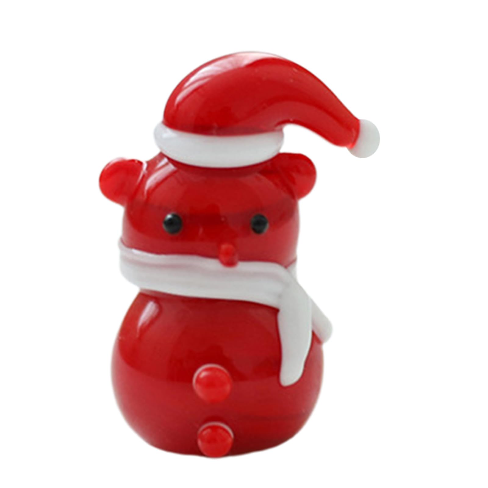 Msioytog Bj01394 Christmas Snowman Reindeer Miniature Glass Tabletop Decors Festives Holiday Ornament For Home Desk Display Gift Festives Glass Reindeer Snowman Sculpture