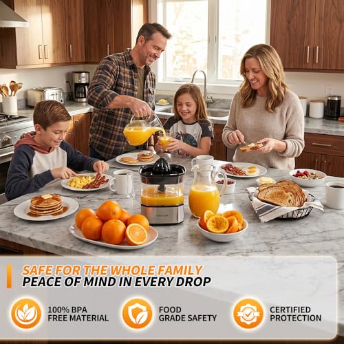 Astralship Pressure-Activated Electric Citrus Juicer with Dual Cones — view 3