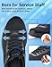 SPIEZ Non Slip Work Shoes Men, SRC Slip-Resistant Certified Waterproof Food Service Shoes, Slip-On Breathable Lightweight Fashion Sneakers for Kitchen Restaurant Black US 10