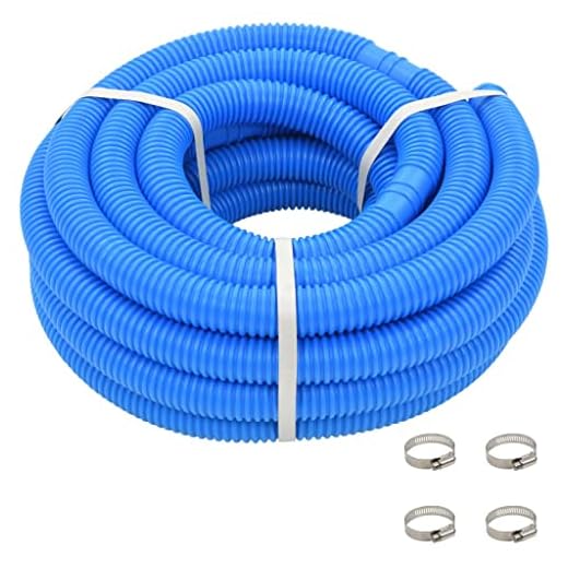 Vidaxl Manguera Piscina Con Abrazaderas Azul 38 Mm 12 M Mantenimiento Terraza
