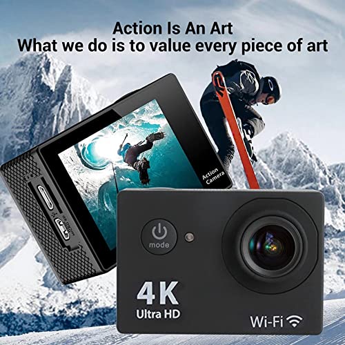 Image of Drumstone 𝟏𝟓 𝐘𝐞𝐚𝐫𝐬 𝐆𝐮𝐚𝐫𝐚𝐧𝐭𝐞𝐞 Waterproof 4K Action Camera with WiFi, 170 Wide Angle Lens, 16MP Sensor, Ultra HD Sport Camera for Biking, Diving, Hiking, Travel, Helmet & Underwater Use