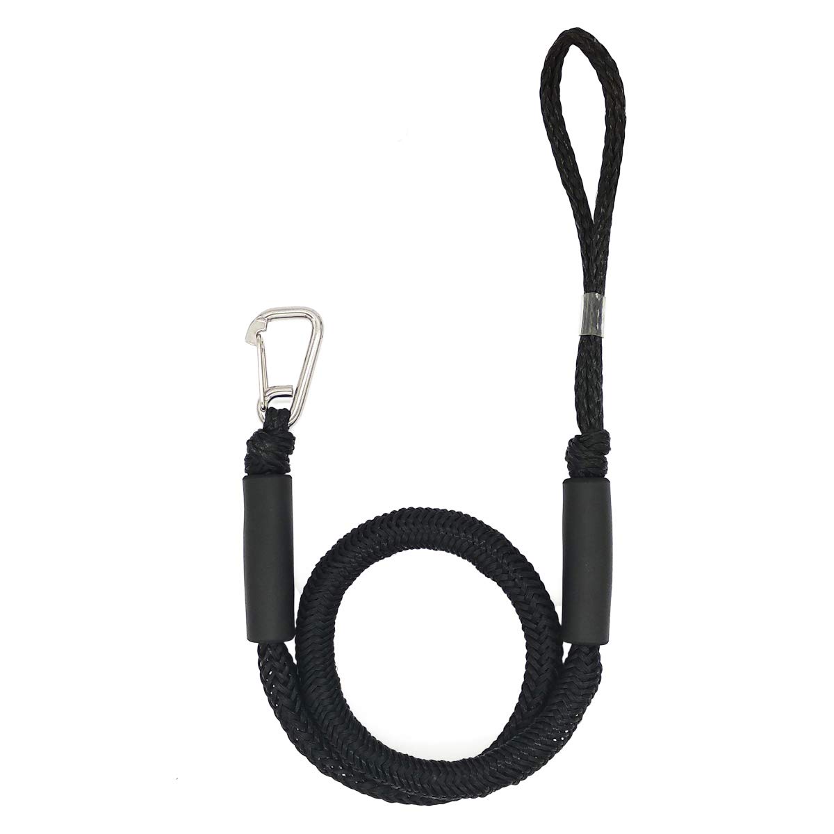 Bungee-Dockleine für Boot, 1,2 m Festmacher mit Haken für Boote, dehnbares Dock-Seil, Zubehör, Ponton, Jetski, Kajak-Zubehör mit Clip aus 316 Edelstahl (blau) (rot und weiß), 2 Stück