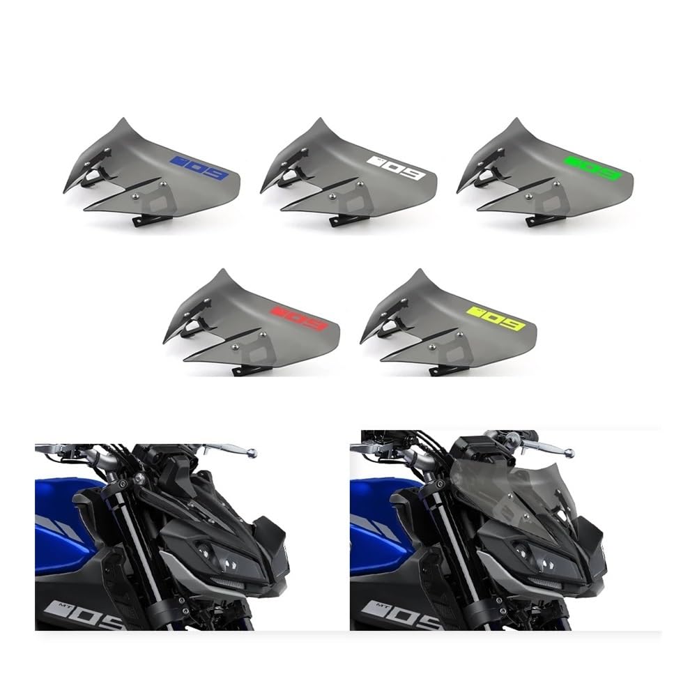 Cupolino Spoiler Parabrezza Deflettore Parabrezza Per Yam&aha MT-09SP FZ-09 MT09 MT FZ 09 2017-2020 18 19 Parabrezza Pare Brise Moto Deflettori Del Flusso