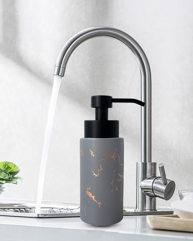 Miniatura 3 de Dispensador de jabón espumoso de 9.5 onzas para baño, dispensador de jabón de espuma de cocina, botella de espuma moderna recargable, dispensador de