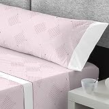 Catotex – Juego de Sabanas Franela 3 Piezas (Bajera + Encimera + Funda/s Almohada/s) 180gr Super Suave Mod. Nashira (Cama 105, Color Rosa)