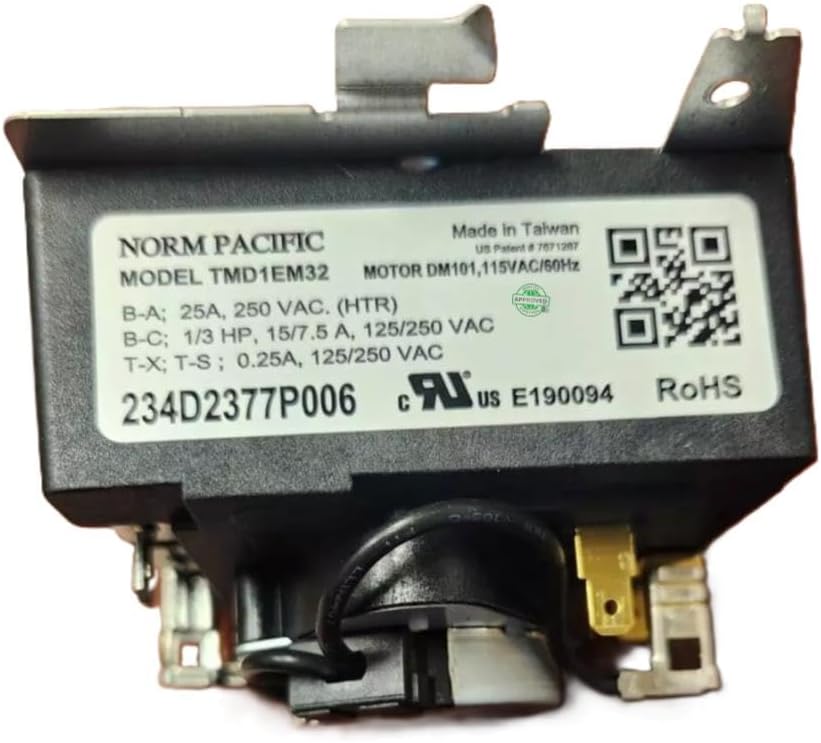 234D2377P006, TMD1EM32 CKDD1EM32X compatible with GE Electric Dryer Timer fits old number 234D2377P006, TMD1EM32