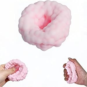 Crunchy Squishy Stress Balls with Ice Skin Texture – Moldable Sensory Toys for Adult Anxiety Relief & Focus Relaxation ，for Office Travel Classroom Prizes-Pink