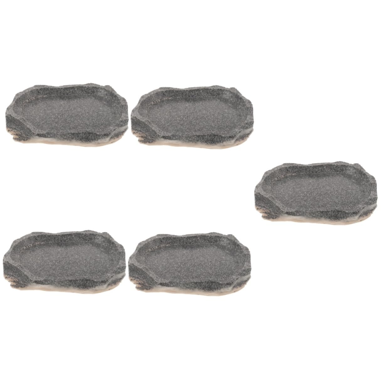 Yardwe 5 Uds Cuenco para Mascotas Cuenco De Agua para Reptiles Plato De Agua para Tortuga Plato para Gusanos De Reptil Cuenco De Alimentación para Terrario Plato De Alimentación