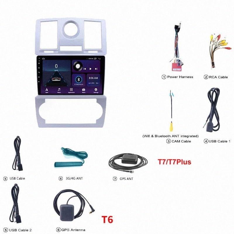 Radio coche 2 DIN con Bluetooth para Ford C-MAX 2003-2010 y Mirror Link multimedia 7
