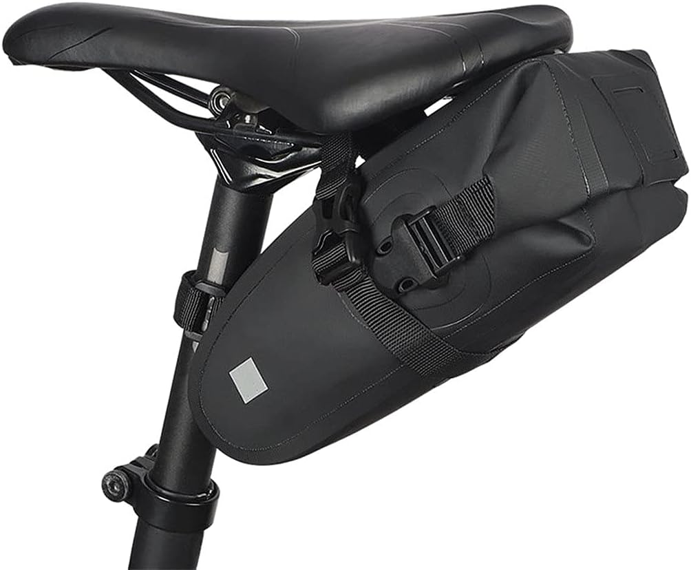 HBJWOV Bicycle Saddle Bag Waterproof Bicycle Storage Bag Reflective Cycling Rear Seat Post Bag Large Capacity Tail Rear Bag
