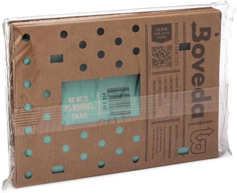 Boveda 49% Two-Way Humidity Control Pack for a Wood Instrument in a Display Case or Utility Case – Size 320 – Single – Moisture Absorber – Humidifier Pack – Individually Wrapped Hydration Packet