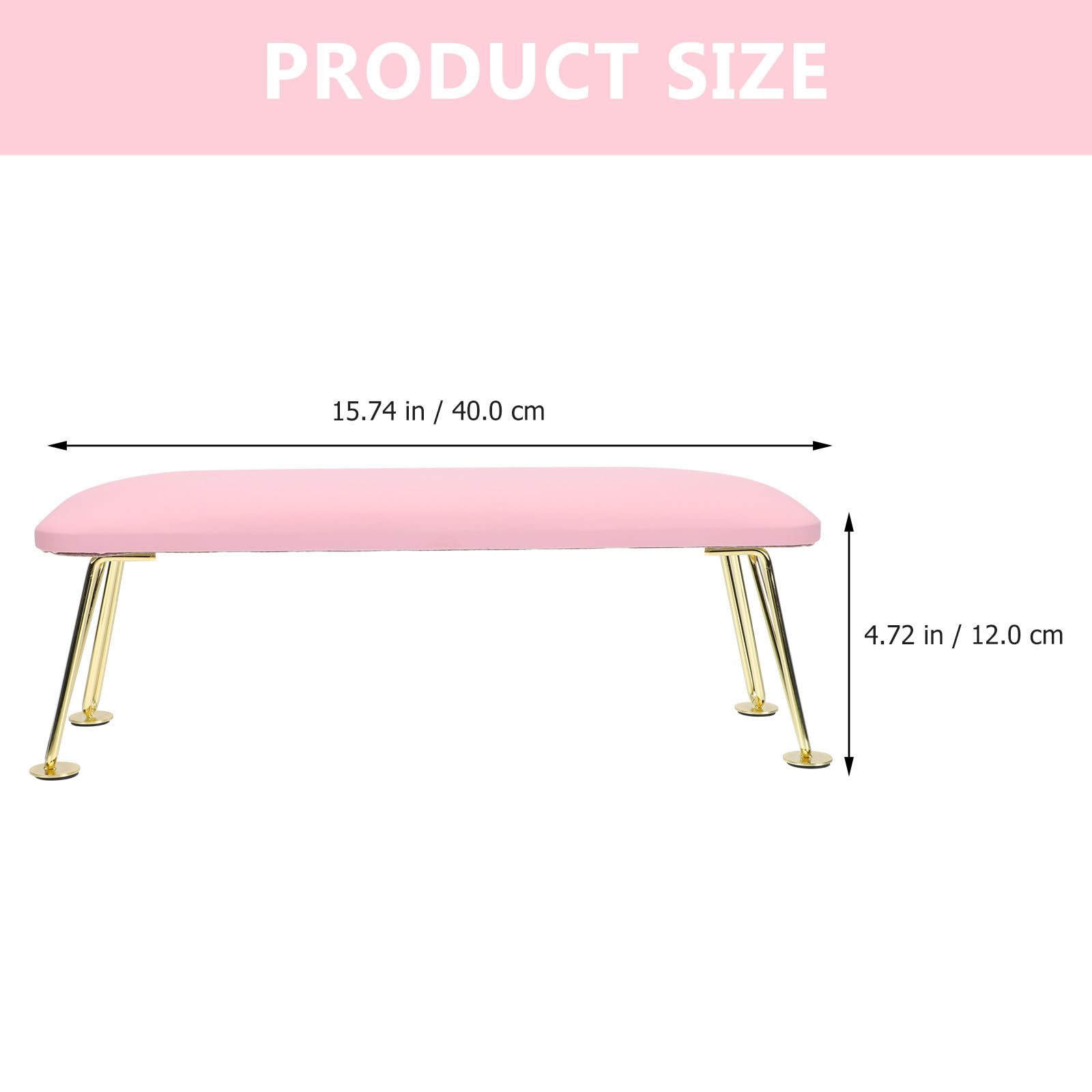 Cuscino per Manicure in Pelle Rosa Supporto Polso Ergonomico per Nail Art Antifatica e Poggiamano Estetista per Uso Professionale e Domestico