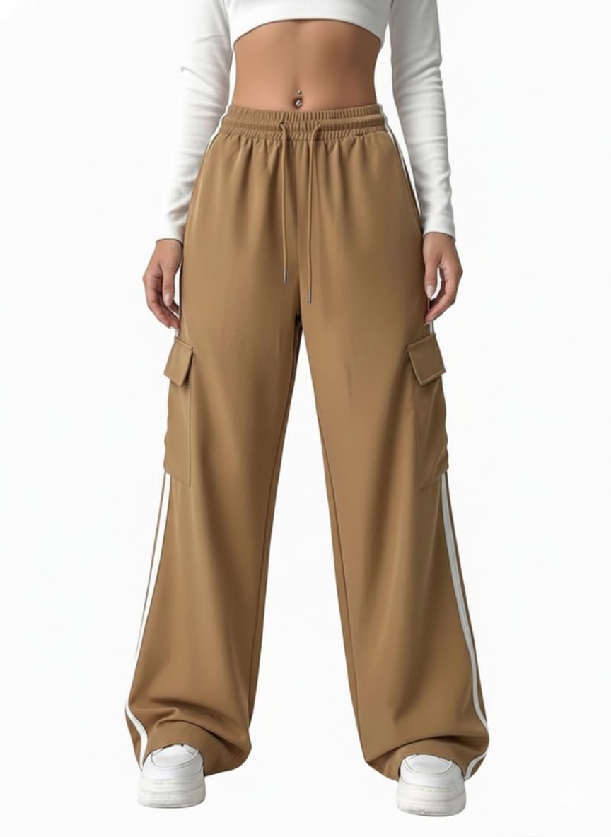 fellamo FM Women Stylish Baggy Cargo Pants |Cargo Parachute Pants with Cargo Pockets-148-picture-16