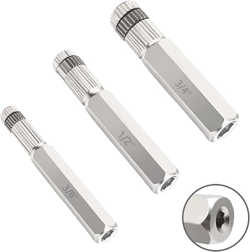 3-Piece Internal Pipe Wrench Set, Pipe Nipple Extractor Set with