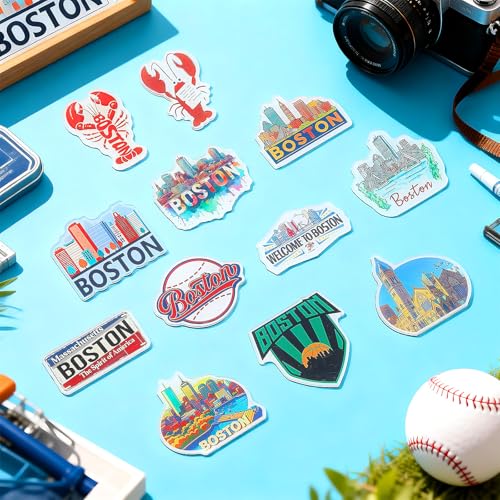 Set de 12 imanes decorativos para refrigerador Boston miniatura 5