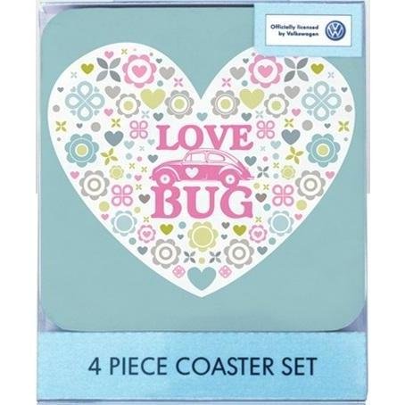 VW maggiolino sottobicchieri, Set da 4 pezzi, Love...