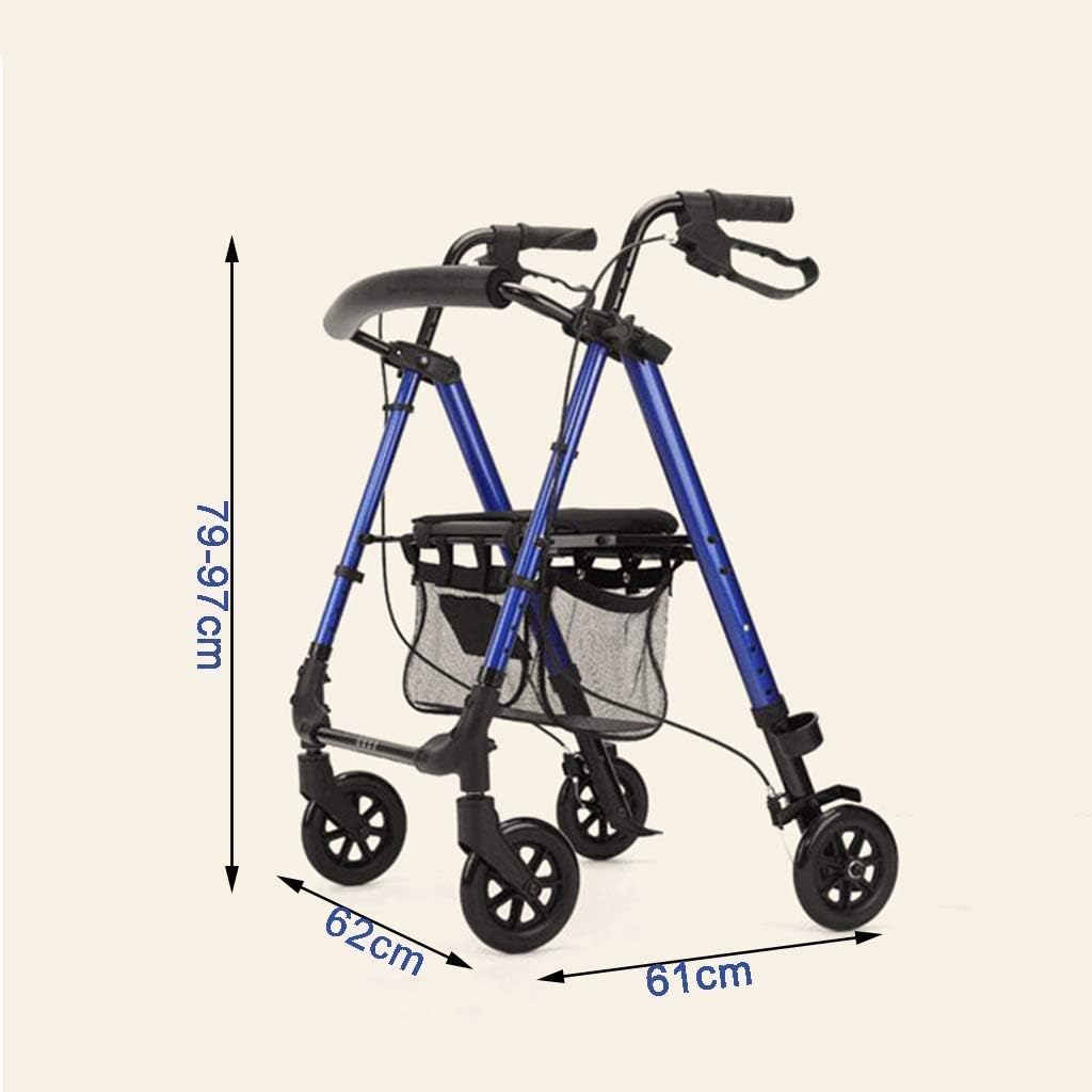 ウォーカー | 高齢者用折りたたみ歩行器 | 調整可能 | アームレスト
