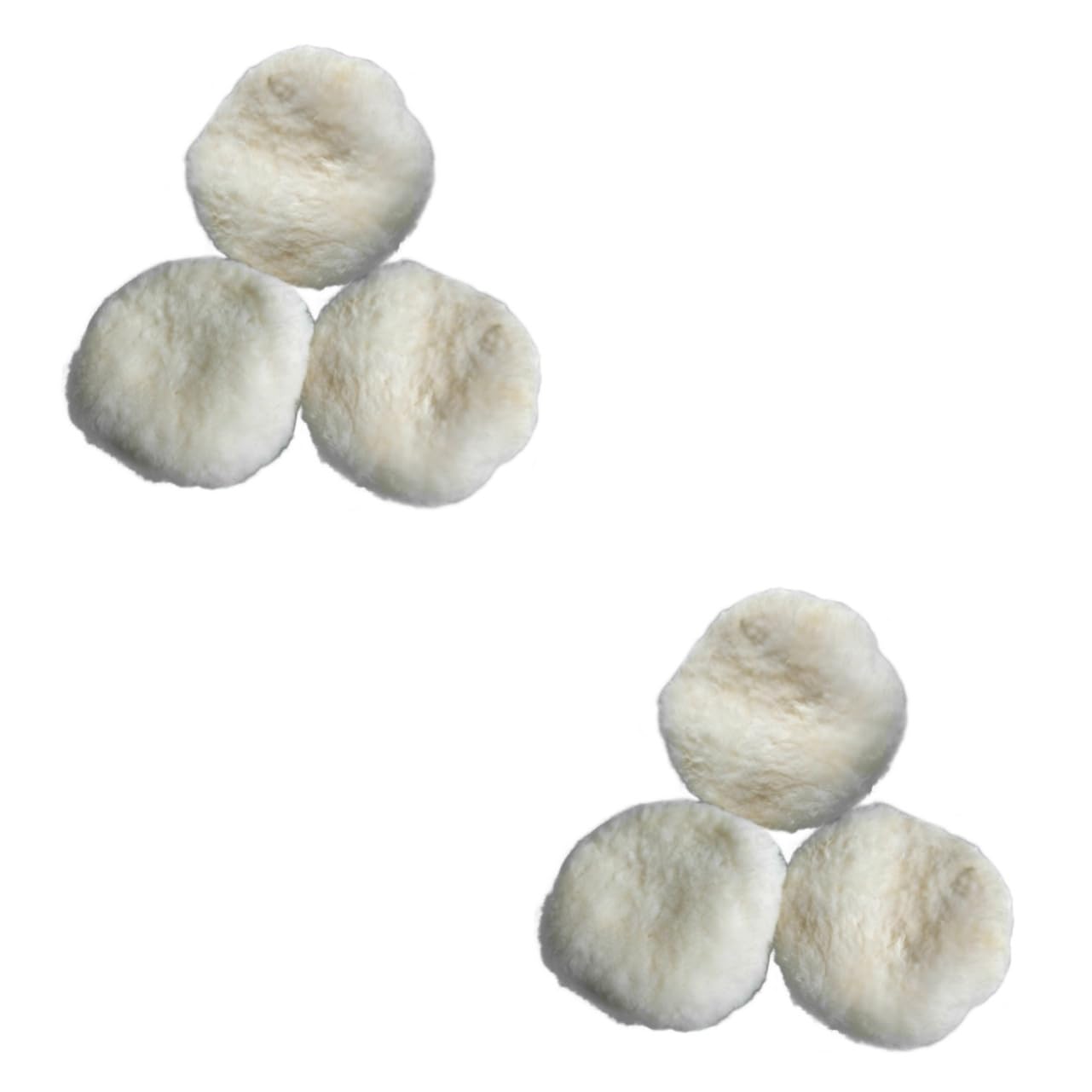 CALLARON 6piezas Almohadillas De Pulido De Lana Para Corte y Abrillantado Compatibles Lijadoras Aleatorias Estándar Superficies Brillantes Sin Daños Material Duradero y Resistente
