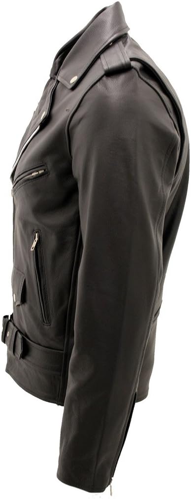 Men's Stylish Brando Casual Black Leather Biker Jacket